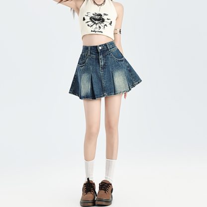 All-matching Vintage Denim Skirt Women's High Waist - Image 3
