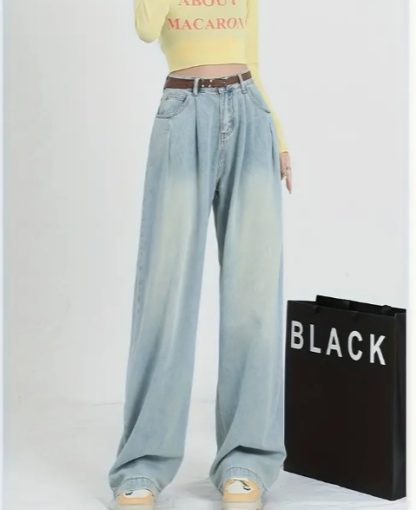 High Waisted Wide Leg Jeans For Women - Image 4