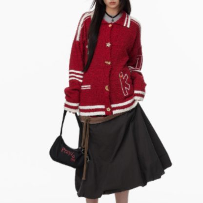 Drawstring Long Umbrella Skirt Over The Knee, Half Length Skirt - Image 2