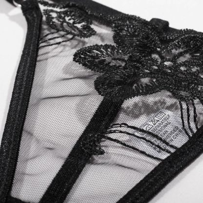 Women's Fashion Embroidery Brassiere Steel Ring Underwear Two-piece - Image 6