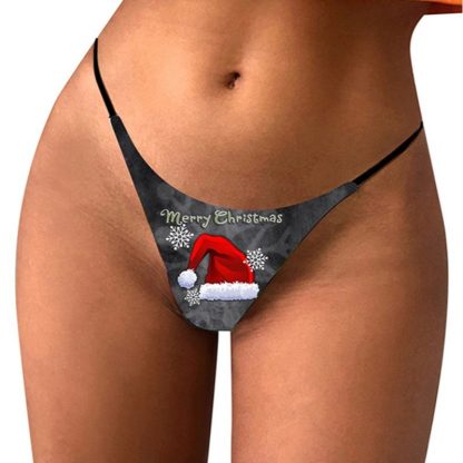 Christmas Print Sexy Ladies Panties - Image 2