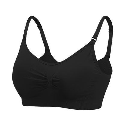 3pcs No Steel Ring Front Buckle Seamless Large Size Breastfeeding Bra Breastfeeding Adjustment Gather Postpartum Breastfeeding Bra Underwear - Image 2