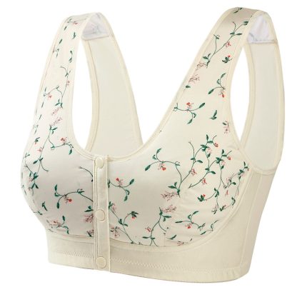 Women's Ice Silk Front Row Buttons Tank Top Bra - Image 5