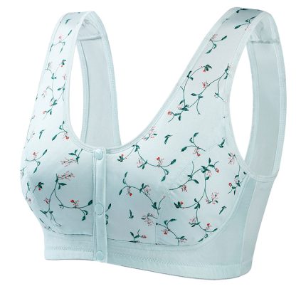 Women's Ice Silk Front Row Buttons Tank Top Bra - Image 4