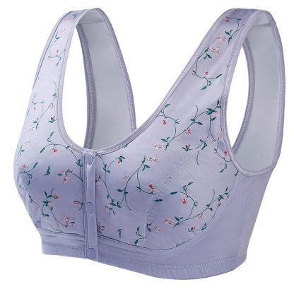 Women's Ice Silk Front Row Buttons Tank Top Bra - Image 6