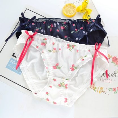 Japanese Cotton Women's Panties And Bow Briefs Sweet Dalian Student Girls Panties - Image 4