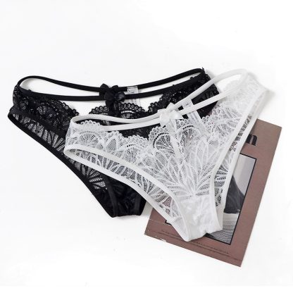 Lace cross cutout panties - Image 4
