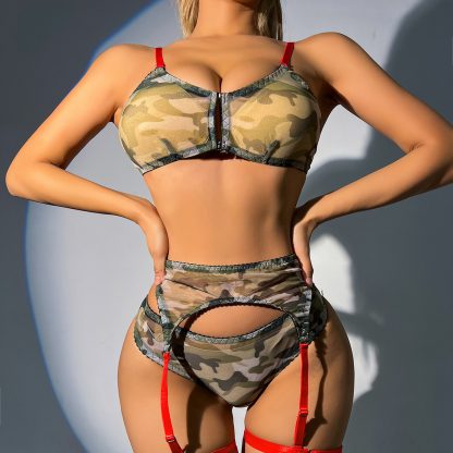Camouflage Mesh Split Underwear Sexy Suit Wholesale - Image 2