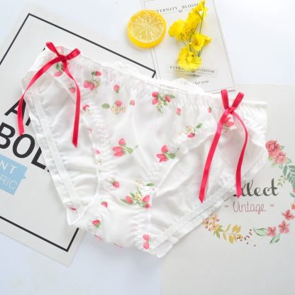 Japanese Cotton Women's Panties And Bow Briefs Sweet Dalian Student Girls Panties - Image 3