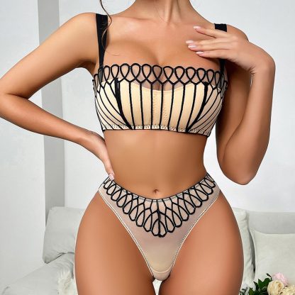 Detachable Shoulder Strap Girl Lingerie Set - Image 6
