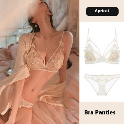 Thin Bra French Pure Lace Without Steel Ring Suit - Image 8