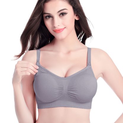 3pcs No Steel Ring Front Buckle Seamless Large Size Breastfeeding Bra Breastfeeding Adjustment Gather Postpartum Breastfeeding Bra Underwear - Image 6