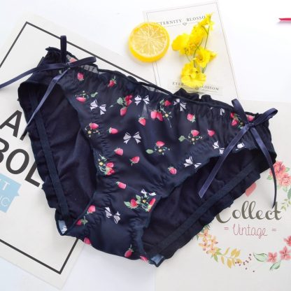 Japanese Cotton Women's Panties And Bow Briefs Sweet Dalian Student Girls Panties - Image 5