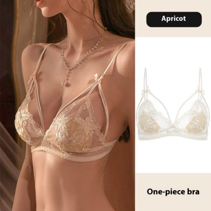 Thin Bra French Pure Lace Without Steel Ring Suit - Image 6