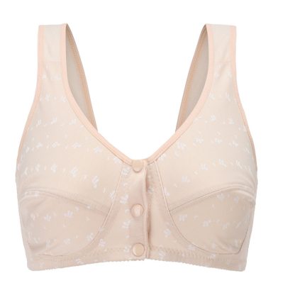 Women's Soft Cotton Printed Front Button Bra - Image 4