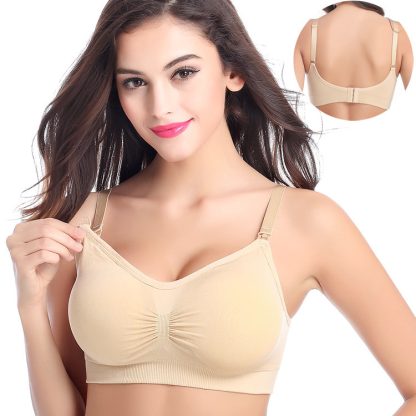 3pcs No Steel Ring Front Buckle Seamless Large Size Breastfeeding Bra Breastfeeding Adjustment Gather Postpartum Breastfeeding Bra Underwear - Image 7