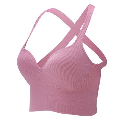 Sports Underwear Women's Summer Shockproof High Strength One-piece Vest Running Yoga Fitness Fixed Cup Bra - Image 2
