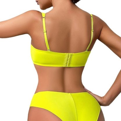 Detachable Shoulder Strap Girl Lingerie Set - Image 4
