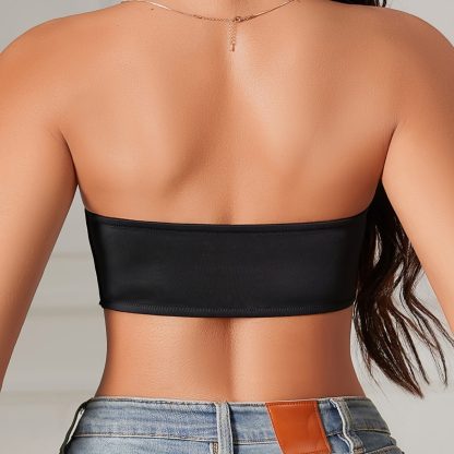 Sexy Thin Cup Push Up Seamless Front Buckle Chest Wrap Strapless Bra - Image 4