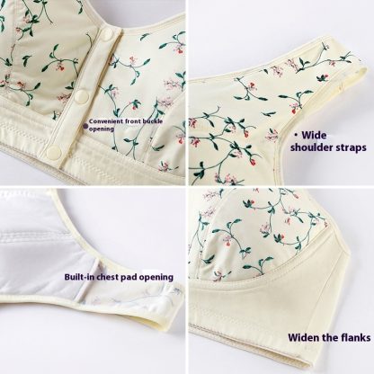 Women's Ice Silk Front Row Buttons Tank Top Bra - Image 3