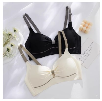 Summer Thin Small Breast Push Up Push Up Anti-sagging Comfortable Wireless Bra - Image 2