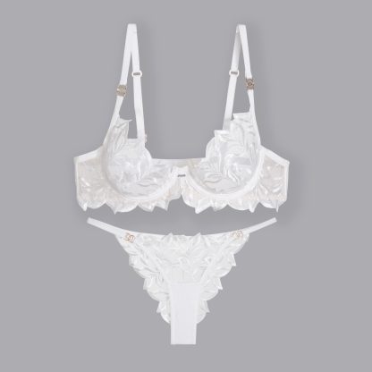 Sexy Embroidery Lace Bra Panties Set - Image 9