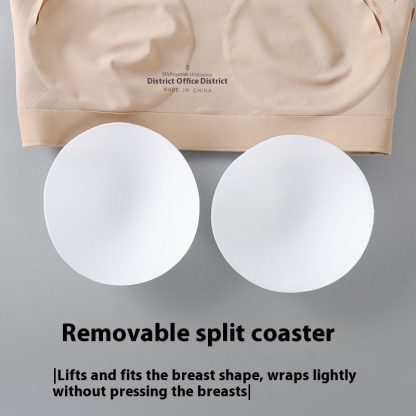 Women's Strapless Cross Side Buckle Non-slip Band Ice Ribbon Chest Pad - Image 4