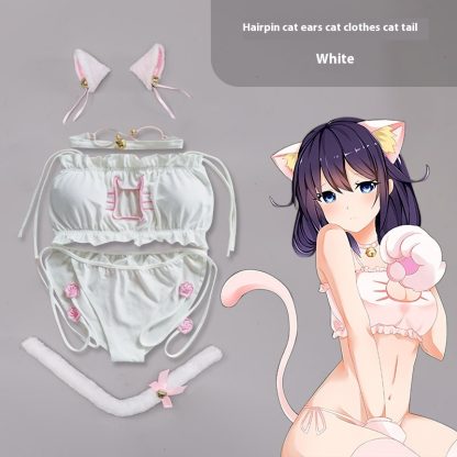 Embroidered Bra Cat Cos Underwear Suit - Image 2