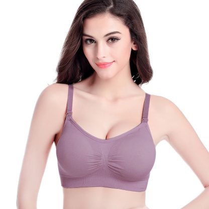 3pcs No Steel Ring Front Buckle Seamless Large Size Breastfeeding Bra Breastfeeding Adjustment Gather Postpartum Breastfeeding Bra Underwear - Image 5
