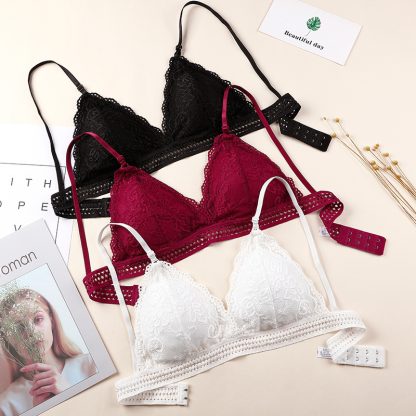 Women's Lace Chest Wrap Beauty Back And Push Up Comfortable Bra - Image 9