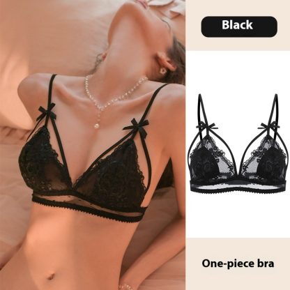 Thin Bra French Pure Lace Without Steel Ring Suit - Image 7