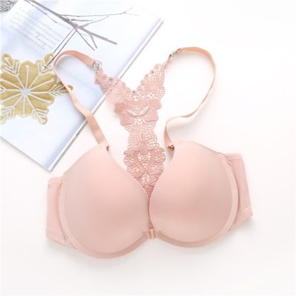 Front Closure Y-type Beauty Back Girls Push Up Bra - Image 7