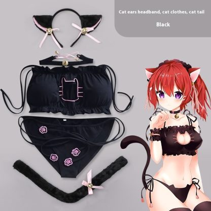 Embroidered Bra Cat Cos Underwear Suit - Image 3